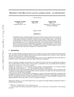 Metrics for Multi-Class Classification: an Overview