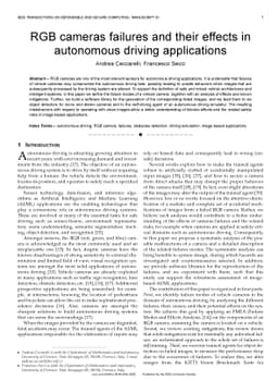 RGB cameras failures and their effects in autonomous driving
  applications