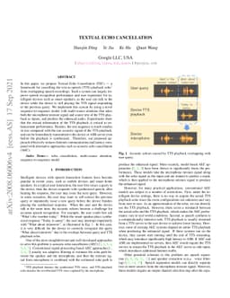 Textual Echo Cancellation