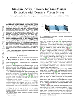 Structure-Aware Network for Lane Marker Extraction with Dynamic Vision
  Sensor