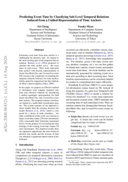 Predicting Event Time by Classifying Sub-Level Temporal Relations
  Induced from a Unified Representation of Time Anchors