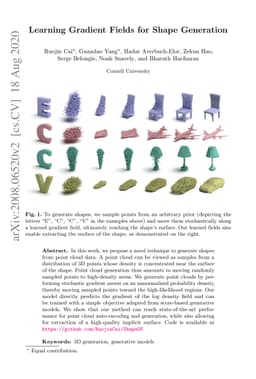 Learning Gradient Fields for Shape Generation