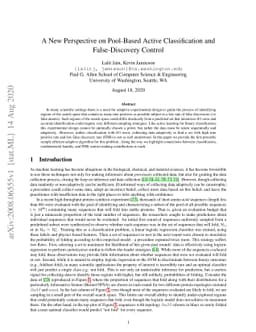 A New Perspective on Pool-Based Active Classification and
  False-Discovery Control