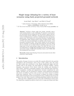 Single image dehazing for a variety of haze scenarios using back
  projected pyramid network