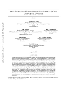 Damage Detection in Bridge Structures: An Edge Computing Approach