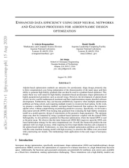 Enhanced data efficiency using deep neural networks and Gaussian
  processes for aerodynamic design optimization