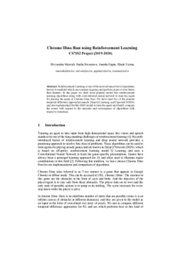 Chrome Dino Run using Reinforcement Learning