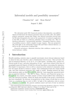 Inferential models and possibility measures