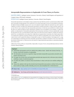 Interpretable Representations in Explainable AI: From Theory to Practice