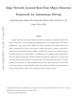 Edge Network-Assisted Real-Time Object Detection Framework for
  Autonomous Driving