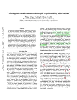Learning Game-Theoretic Models of Multiagent Trajectories Using Implicit
  Layers