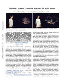 PufferBot: Actuated Expandable Structures for Aerial Robots