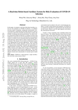 A Real-time Robot-based Auxiliary System for Risk Evaluation of COVID-19
  Infection