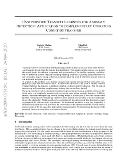 Unsupervised Transfer Learning for Anomaly Detection: Application to
  Complementary Operating Condition Transfer