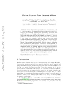 Motion Capture from Internet Videos