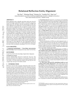 Relational Reflection Entity Alignment