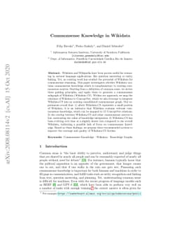 Commonsense Knowledge in Wikidata