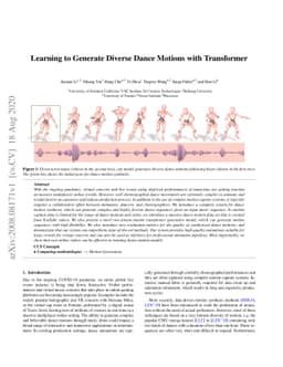 Learning to Generate Diverse Dance Motions with Transformer