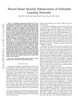 Toward Smart Security Enhancement of Federated Learning Networks