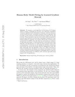 Human Body Model Fitting by Learned Gradient Descent