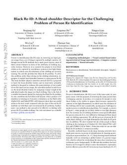 Black Re-ID: A Head-shoulder Descriptor for the Challenging Problem of
  Person Re-Identification