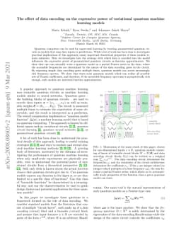 The effect of data encoding on the expressive power of variational
  quantum machine learning models