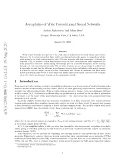 Asymptotics of Wide Convolutional Neural Networks