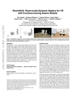 RoomShift: Room-scale Dynamic Haptics for VR with Furniture-moving Swarm
  Robots