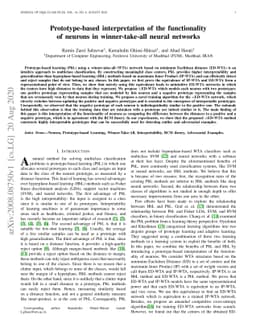 Prototype-based interpretation of the functionality of neurons in
  winner-take-all neural networks