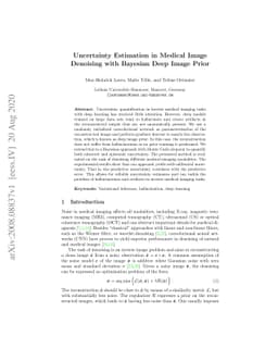 Uncertainty Estimation in Medical Image Denoising with Bayesian Deep
  Image Prior
