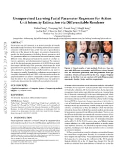 Unsupervised Learning Facial Parameter Regressor for Action Unit
  Intensity Estimation via Differentiable Renderer