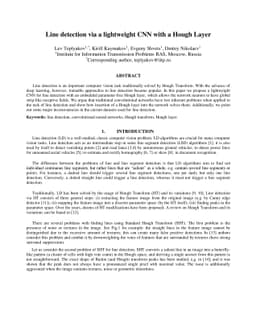 Line detection via a lightweight CNN with a Hough Layer