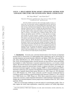 LOCUS: A Novel Decomposition Method for Brain Network Connectivity
  Matrices using Low-rank Structure with Uniform Sparsity