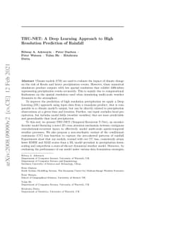 TRU-NET: A Deep Learning Approach to High Resolution Prediction of
  Rainfall