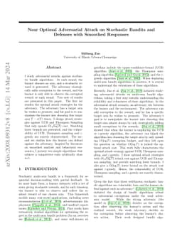 Near Optimal Adversarial Attacks on Stochastic Bandits and Defenses with
  Smoothed Responses