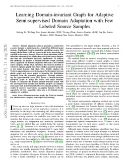 Learning Domain-invariant Graph for Adaptive Semi-supervised Domain
  Adaptation with Few Labeled Source Samples