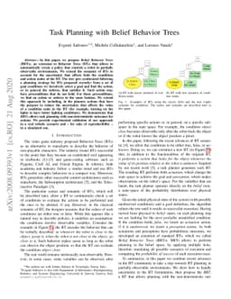 Task Planning with Belief Behavior Trees