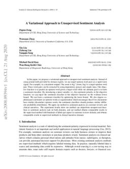 A Variational Approach to Unsupervised Sentiment Analysis