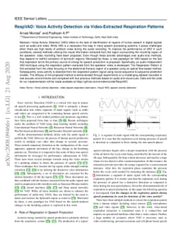 RespVAD: Voice Activity Detection via Video-Extracted Respiration
  Patterns