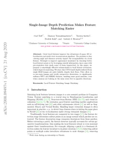 Single-Image Depth Prediction Makes Feature Matching Easier
