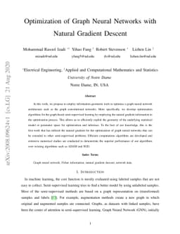 Optimization of Graph Neural Networks with Natural Gradient Descent