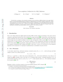 Low-complexity Architecture for AR(1) Inference