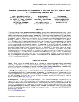 Semantic Segmentation and Data Fusion of Microsoft Bing 3D Cities and
  Small UAV-based Photogrammetric Data