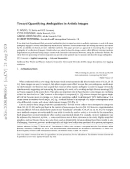 Toward Quantifying Ambiguities in Artistic Images