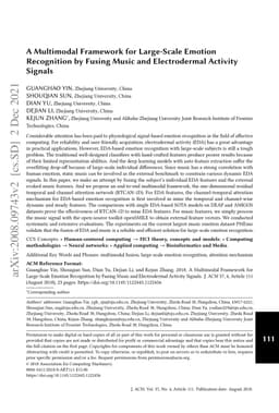 A Efficient Multimodal Framework for Large Scale Emotion Recognition by
  Fusing Music and Electrodermal Activity Signals