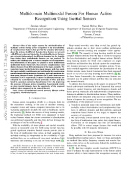 Multidomain Multimodal Fusion For Human Action Recognition Using
  Inertial Sensors