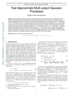 Fast Approximate Multi-output Gaussian Processes
