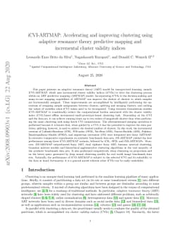iCVI-ARTMAP: Accelerating and improving clustering using adaptive
  resonance theory predictive mapping and incremental cluster validity indices