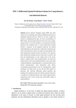 DSP: A Differential Spatial Prediction Scheme for Comprehensive real
  industrial datasets