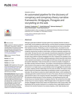 An automated pipeline for the discovery of conspiracy and conspiracy
  theory narrative frameworks: Bridgegate, Pizzagate and storytelling on the
  web